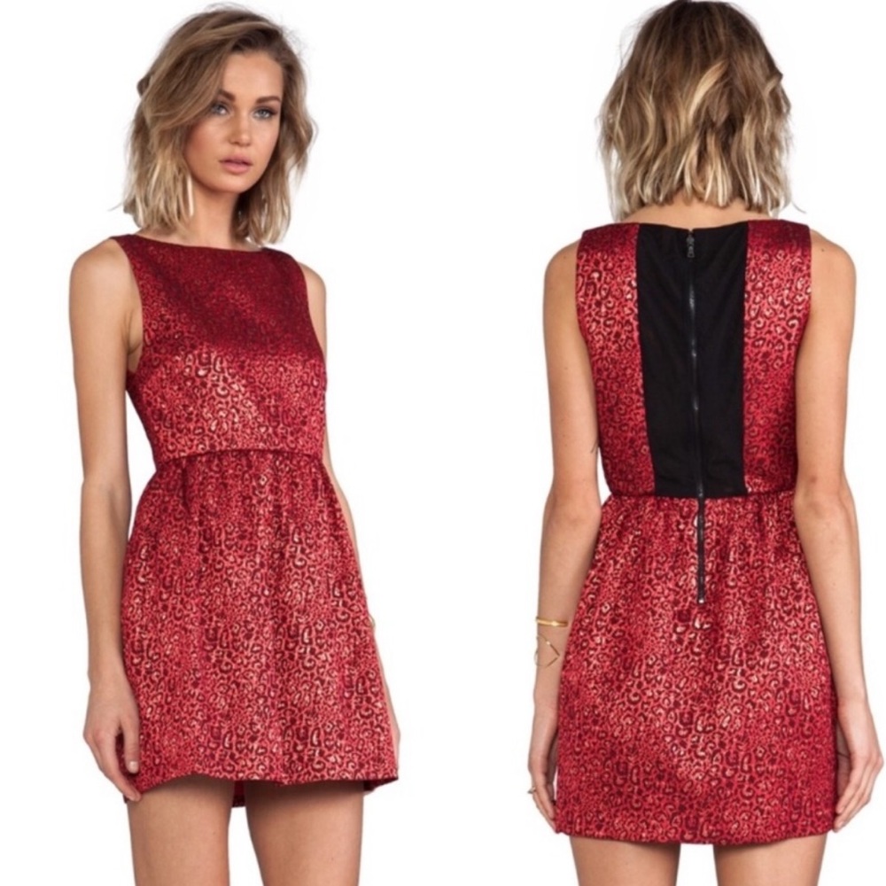 Alice + Olivia leopard print mini dress